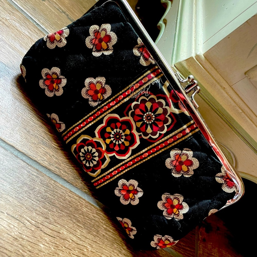 Retired Vera Bradley Double Kiss-Lock Clutch